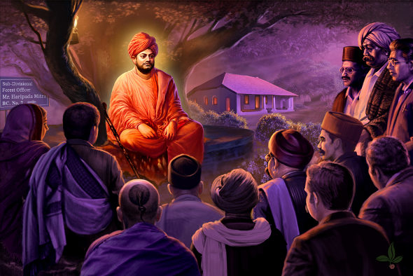 Swami Vivekananda and his Belagavi visit 1 Artisits impression of Swamiji's visit to Belgaum Pic Courtesy: Ramkrishna Mission Ashrama