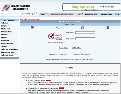 Pay Your BSNL Landline Bills Online - All About Belgaum