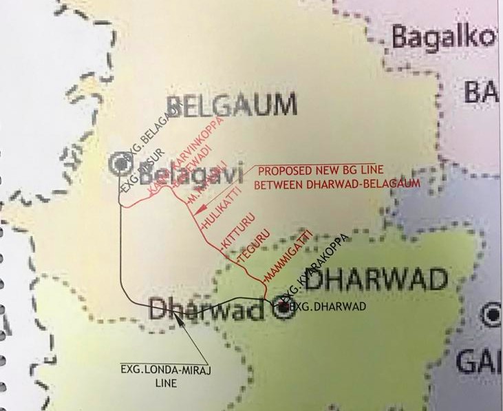 belagavi-dharwad-rail-map