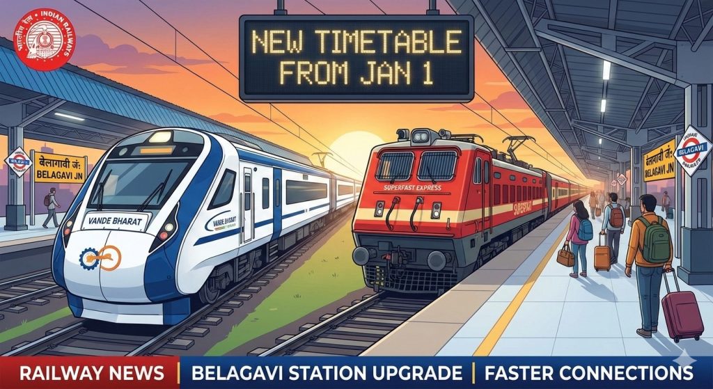 belagavi new railway timetable