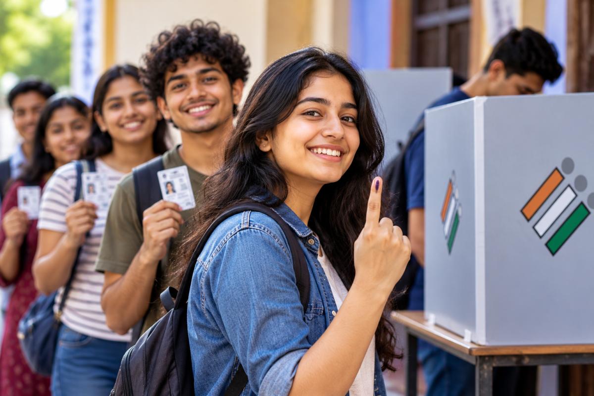 Young Voters Celebrate Democracy